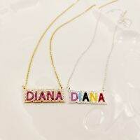 ┅  DODOAI Custom Name Necklace Personality Nameplate Colorful  Chrismas Gifts