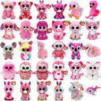 15cm Ty Beanie Pink Series Big Eyes Unicorn Flamingo Owl Plush Toy Cute Animal Doll Kids Toys Christmas Gifts for Children