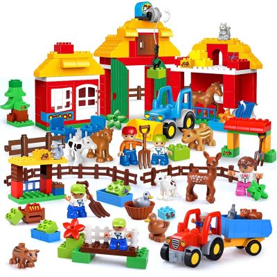 Classic Big Size Building Blocks Compatible Brand Blocks DIY City Castle Figure Bricks Kids Blocks Toys For Children Gifts
