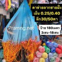 ตาข่ายลากปลาชาดหาดทะเล ลึก30/50ตาเอ็น 0.25 สินค้ามีคุณภาพ (3เซน - 16เซน)