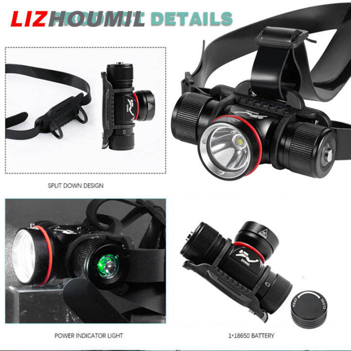 lizhoumil-คบเพลิงหัวไฟฉาย-led-พลังงานสูงแบบมัลติฟังก์ชั่น-dh06-sst40ใต้น้ำไฟดำน้ำพร้อมผ้าโพกศรีษะ