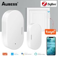 Tuya Zigbee Door Window Magnetic Sensor Open Closed Wireless Detector Home Security Alarm Work with Smart Life Alexa Google Home Household Security Sy