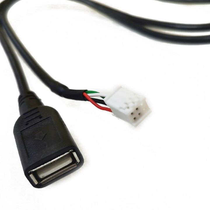 2pcst-4pin-6pin-connector-usb-cable-for-car-radio-stereo-1m-usb-cable-usb-adapter