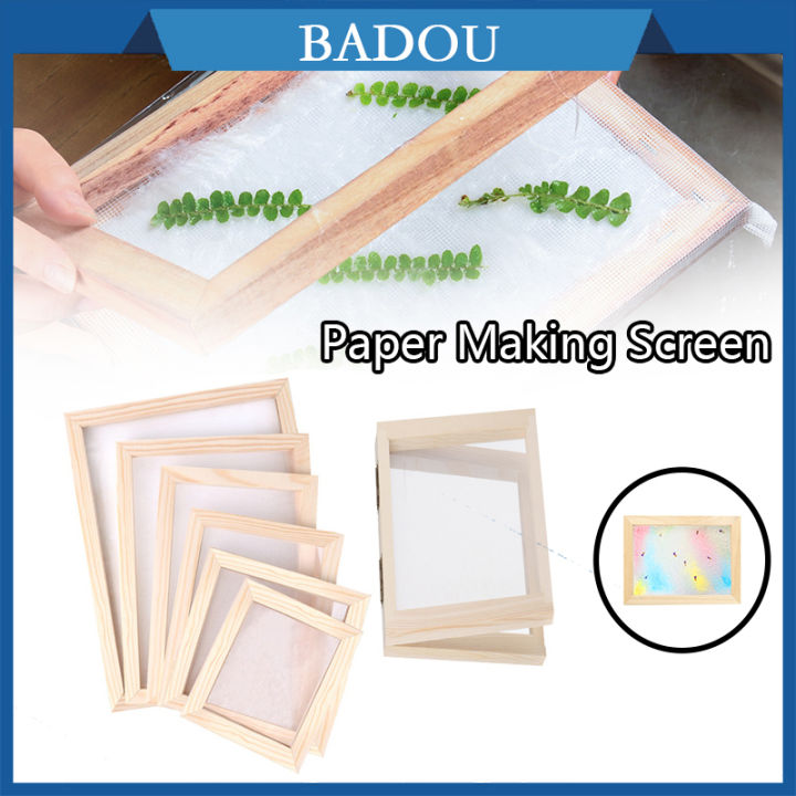cod Wooden Papermaking Mould Fram DIY Handmade Paper Making Frame