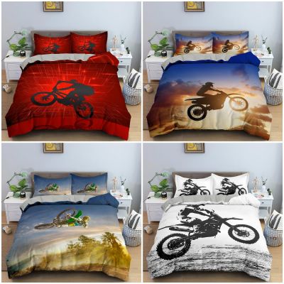 3D Motorcyclist Duvet Cover Bedding Set For Kids Adults Quilt Cover Queen King Size 23Pcs Bedclothes