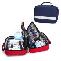 【LZ】❇✴┋  Saco de primeiros socorros médico ao ar livre familiar kit de emergência portátil impermeável resistente ao desgaste bolsa de viagem esportiva em pequena escala refrigerada