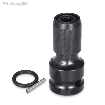 1PC 1/2 inch Square Drive to 1/4 inch Hex Socket Adapter Converter Chuck Adapter for Impact Air and Electric Wrench