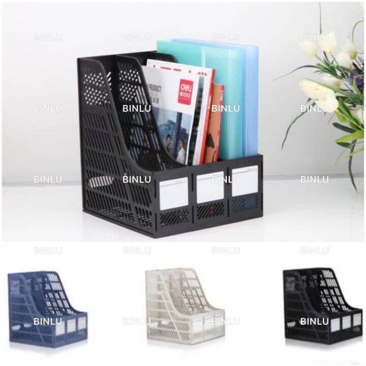 Three Column File Data Storag Rack Office Supplies File Box Triple