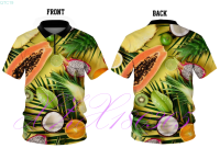 2023 2023 Tropical fruits and vegetables polo shirt   zipper tshirt high-quality 09 New polo shirt