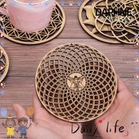 ▫ DAPHNE Making Sacred Geometry Ornament Slice Wood Base Handmade Coasters Wooden Wall Sign Flower Of Life Energy Mat Laser Cut Home Wall Decor Craft Wood Wall Art Home Decor 8 Styles Flower of Life Shape