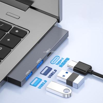 ตัวแยกสัญญาณ Usb/Type C แบบ3ฮับ USB พอร์ต3.0 2.0อะลูมินัมอัลลอยคอมพิวเตอร์แล็ปท็อปอุปกรณ์ติดโน๊ตบุ๊คอุปกรณ์ขยายสัญญาณหลายช่อง