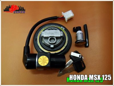 HONDA MSX125 IGNITION SWITCH & SEAT LOCK SWITCH & FUEL TANK CAP & KEY SET // สวิทช์กุญแจ & สวิทช์ล็อคเบาะ & ฝาถังน้ำมัน พร้อม ลูกกุญแจ สินค้าคุณภาพดี