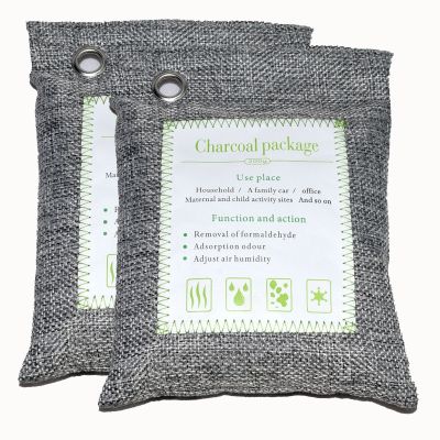 100/200g Bags Activated Bamboo Charcoal All Natural Air Freshener Eco Friendly Odor Eliminator and Moisture Absorber