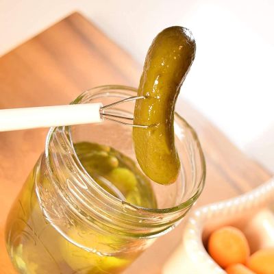 Pickle Picker มัลติฟังก์ชั่ Pickle Fork อาหาร Grabber เครื่องมือสำหรับ Pickle Pincher Olive Pepper ทำความสะอาดและใช้งานง่ายคลิปครัว