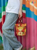 Gawk cc original canvas bucket bag lovely handbag packets to send boarding girlfriends cylinder HeDai QT196 【BYUE】