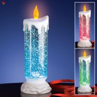 Rechargeable Colour Electronic LED Waterproof Candle With Glitter Colour Changing LED Water Candle