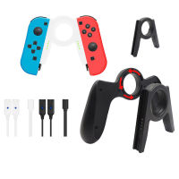 Xiao คอนลเลอร์ที่จับเกมไร้สายรูปตัววีด้านซ้ายและขวาสำหรับ Nintendo Switch Joy-Con ชาร์จขณะเล่น