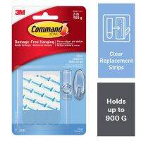 3M Command Clear แถบเติม-Medium 9Pcs