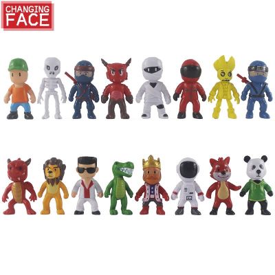 ZZOOI Cartoon Game Stumble 16pcs Action Figures PVC Model Statue Multiplayer Challenge Types Anime Collection Kids Gifts Toy