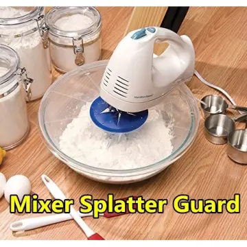 12 Mixing Bowl Splatter Guard BPA Free Fits Most Hand and Electric Mixers White Splatter Shield