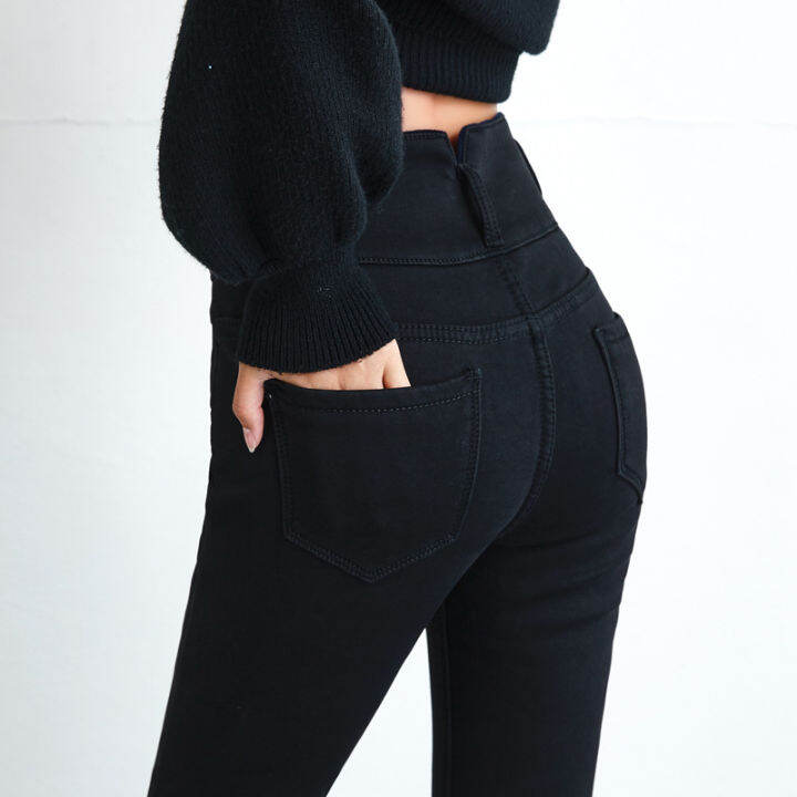 new-high-waist-velvet-thick-jeans-female-winter-skinny-stretch-warm-jeans-women-pants-black-denim-trousers-with-fleece-pants