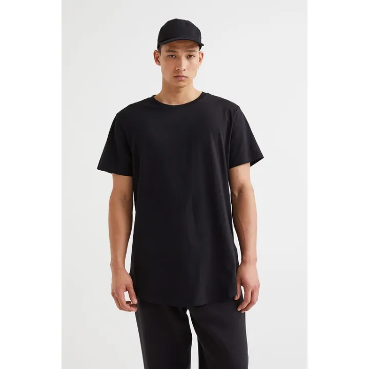 H&M Man 2pack Long Fit Tshirts 0945202 Lazada.co.th