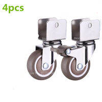 【CW】4Pcs 1 "; 1.25 Ball Bearing Universal TPE Castor Caster ล้อ Splint U Mount 20 22 25Mm เบรคเตียงเด็ก Trolly เก้าอี้