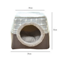 Cat Bed Closed Dog Cave House Sleeping Bag Non-deform Plush Portable Warm Cozy Soft Home Pet Supplies