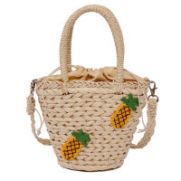 Bohemian Rattan Shoulder Bag Women Summer Beach Handbag Kawaii Pineapple Female Messenger Bag Womens Handy Cross Body Bag 2022