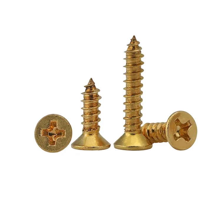 sekrup-self-tapping-kepala-countersunk-silang-kuningan-screw