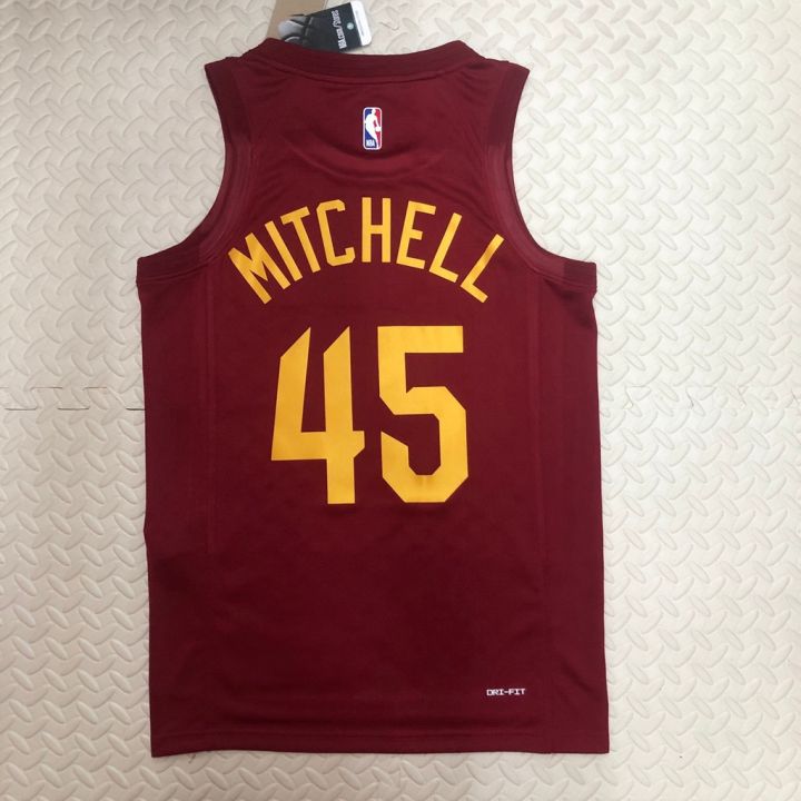 เสื้อกีฬาบาสเก็ตบอล-ลายทีม-cleveland-cavaliers-donovan-mitchell-2022-23-สําหรับผู้ชาย