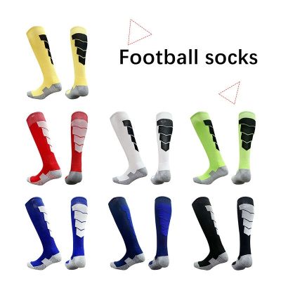 [wholesale] 1 Pair Anti-Slip Soccer Sports Socks Men Sock Football Knee Above Long Socks