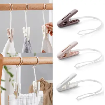 12pcs Small Clothes Pins, Travel Drying Clip With Lanyard, Travel Towel  Socks Drying Clips, Plastic Clothespins, Household Clothes Pegs