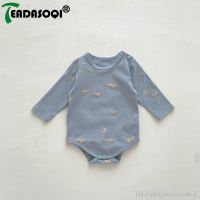 ◑ Macacão de bebê recém-nascido estampado com mangas completas bodysuits infantis algodão meninas e meninos roupas casa outono primavera 0-24M 1 pc