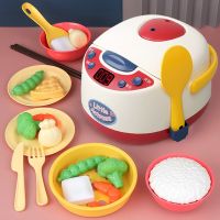 Kids Kitchen Toys Simulation Electric Rice Cooker Interactive Toy Mini Kitchen Food Pretend Play House Role Playing BabyToys