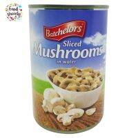 Batchelors Sliced Mushrooms in Water 285g แบทเชอเรอส์ เห็ดสไลด์แช่น้ำ 285กรัม