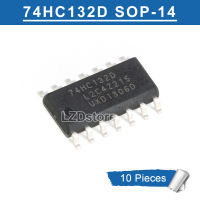 10Pcs 74HC132D SOP-14 74HC132 SOP SN74HC132DR SN74HC132 SOP14 SMD Quad 2-Input NAND Schmitt Trigger ใหม่เดิม