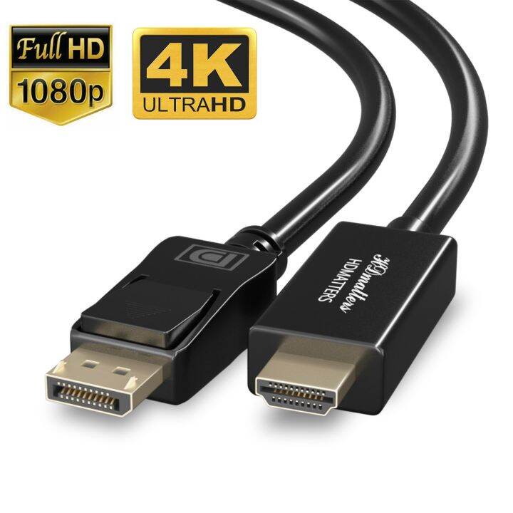 ช่องแสดงผลไปยัง-hdmi-เข้ากันได้4k-สาย-dp-to-hdmi-อะแดปเตอร์4k-สายแปลงสัญญาณ1080p-สำหรับ-hp-dell-เลอโนโวเอซุส-pc-จอแลปท็อปคอมพิวเตอร์