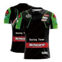 [Lanbo clothing] 2022การแข่งรถ Moto GP แขนสั้นสำหรับผู้ชายใหม่เสื้อประทับใจรถจักรยานยนต์มอเตอร์ครอส ATV ของ Kawasaki