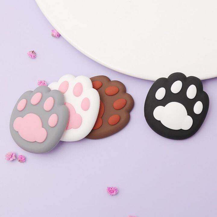 【LZ】 Noise Reduction Silicone Doorknob Pad Cat Paw Doorknob Crash Pad