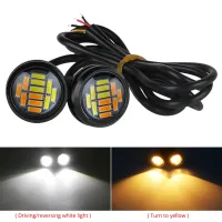 ✿❉﹍ 2X 23mm 12Smd Eagle Eye Turn Signal White Yellow DayTime Running Lights Spot Signal Lamp Backup Car Motor Led Parking Day lamp