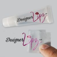 45x20mm 100pcs Custom Brand Logo Gloss Finish Vinyl UV Transfer 3D Sticker Label Decal Waterproof Selfadhesive For Lipgloss Tube Stickers Labels