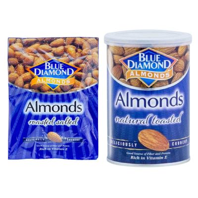 อัลมอนด์อบ 100% ไม่ใส่เกลือ Blue Diamond - บลูไดมอนด์ อัลมอนด์แท้จากแคลิฟอเนีย อุดมไปด้วยสารอาหารและคุณค่าทางโภชนาการ