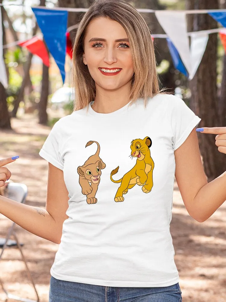 bunke fremstille amerikansk dollar Disney Lion King T Shirt Simba Femme Summer Outdoor Casual Basic Tops White  Cartoon Women Clothes Comfy Versatile Streetwear | Lazada PH