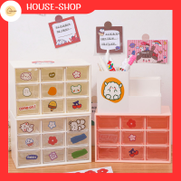 HOUSE-SHOP ชั้นลิ้นชักพลาสติก 6ช่อง/9ช่อง เก็บของจุกจิกบนโต๊ะ ล่องเก็บเครื่องประดับ