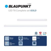 [10ชุด]BLAUPUNKT หลอดไฟครบชุด LED T8 Complete Set 10W 20W แสงขาว รุ่น GOLD มาตรฐานเยอรมัน รับประกัน 2 ปี