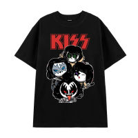 Hot sale THE rock kiss band graphic Mens 100% Cotton Round Neck Short Sleeve T-Shirt  Adult clothes