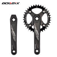 IX Square Hole จักรยาน Crankset อลูมิเนียมอัลลอยด์ MTB Crank 170175มม. ความยาวแคบฟันกว้าง104BCD 323436384042T