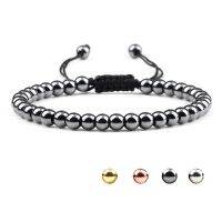 Fashion 5mm Copper Beads Bracelet for Women Men Handmade Adjustable Rope Charm Bracelets Buddhist Yoga Bangle Friendship Jewelry Fashion Chain Necklac