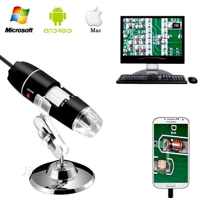 500X-1600X USB Digital Microscope 8 LED Light Mini Camera Magnifier Inspect Micro Cam Insects Endoscope School Stereo Microscope